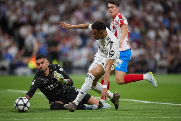 Kylian Mbappe Real Madrid CF controls the ball during the LaLiga EA Sports match between Real Madrid v Girona FC at Santiago BernabÃ u on April 10, 2026 in Madrid, Spain Photo by Manu Reino DeFodi Images