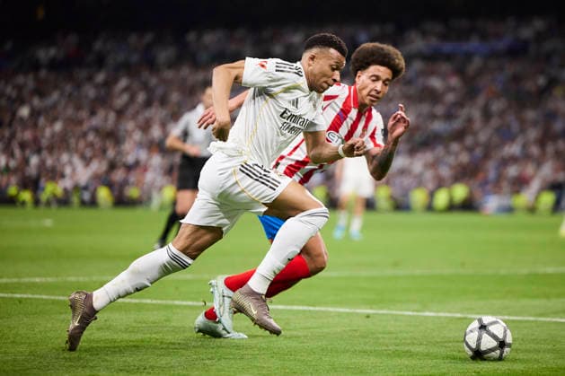 Kylian Mbappe Real Madrid CF controls the ball during the LaLiga EA Sports match between Real Madrid v Girona FC at Santiago BernabÃ u on April 10, 2026 in Madrid, Spain Photo by Manu Reino DeFodi Images