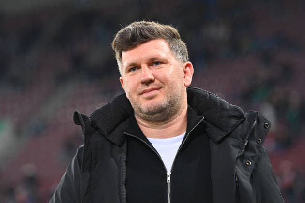Andreas SCHICKER Chief Sports Officer Hoffenheim , single picture,cropped single motif,portrait,portrait,portrait Football 1 Bundesliga Season 2025 2026, 29 Matchday, Matchday29 FC Augsburg TSG 1899 Hoffenheim 2 2 on 10 04 2026 , WWK A R E N A