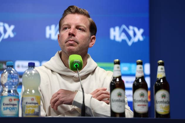 11 04 2026, xrekx, Fußball 2 Bundesliga, SV Darmstadt 98 Hannover 96 v l Pressekonferenz Florian Kohfeldt Trainer SV Darmstadt 98 DFL DFB REGULATIONS PROHIBIT ANY USE OF PHOTOGRAPHS as IMAGE SEQUENCES and or QUASI VIDEO Darmstadt