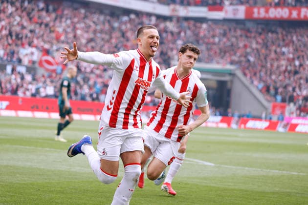 EL MALA Said Team 1 FC Koeln cheers after his 11m goal for 1 0 DFL Bundesliga Saison 2025 2026 BL Spiel 1 FC Koeln Werder Bremen 3 1 am 12 04 2026 in Koeln DFL REGULATIONS PROHIBIT ANY USE OF PHOTOGRAPHS as IMAGE SEQUENCES and or QUASI VIDEO Copyright: xLacixPerenyix