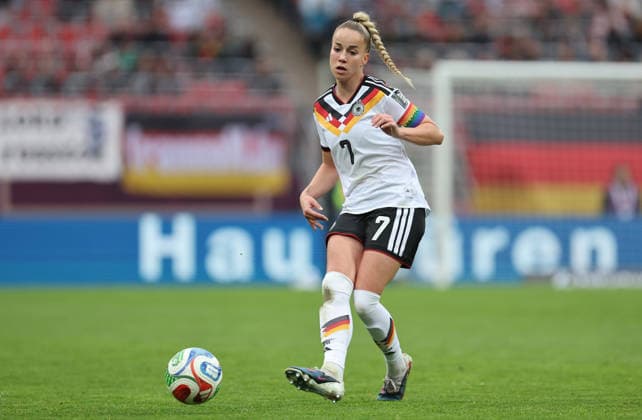 Giulia Gwinn , WM Frauen Qualifikation , Deutschland-Österreich , Fußball , Frauen , in den Max Morlock Stadion, in Nürnberg , Bayern , Deutschland. April 14 , 2026 . Photo by: Davide Elias IPA Photo Pressefoto DENL Copyright: xDavidexEliasx