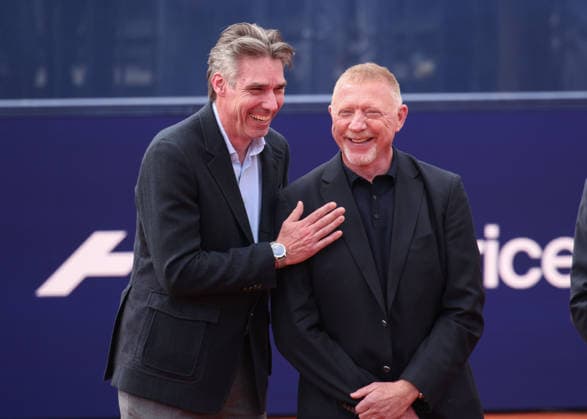 Niki Pilic Tribute at the BWW Open 2026, Michael Stich and Boris Becker, Tennis BMW Open 2026 ATP 500 MTTC Iphitos Munich Bavaria Germany April 18, 2026 Copyright: xJuergenxHasenkopfx