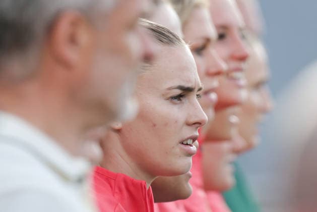 18 04 2026, xgrfx, Soccer World Cup Qualification Women, Austria Germany v l Laura Freigang German Womens National Team DFL DFB REGULATIONS PROHIBIT ANY USE OF PHOTOGRAPHS as IMAGE SEQUENCES and or QUASI VIDEO Ried