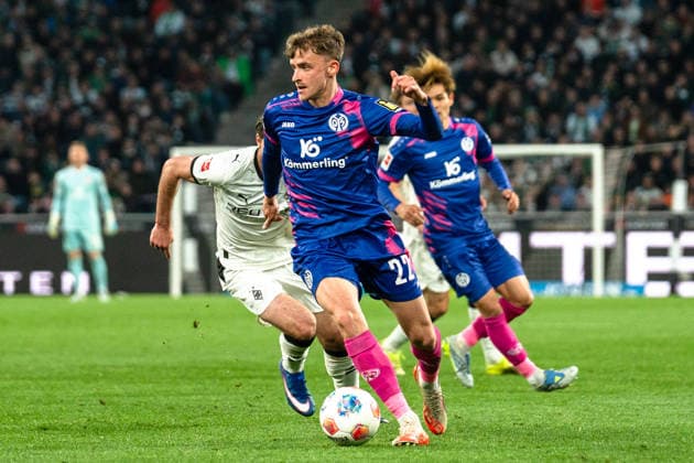 Germany Bundesliga 2025 2026 Borussia Mönchengladbach vs 1 FSV Mainz 05 30 Matchday Sunday, 19 04 2026 Borussia Park Nordrhein Westfalen Nikolas Veratschnig 1 FSV Mainz 05, 22 Copyright: xCelinaxLeiersx