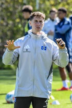 Loic Fave Co Coach HSV Germany , Hamburg , Volksparkstadion , Training ground , Football , 1 Bundesliga , Training of Hamburger SV