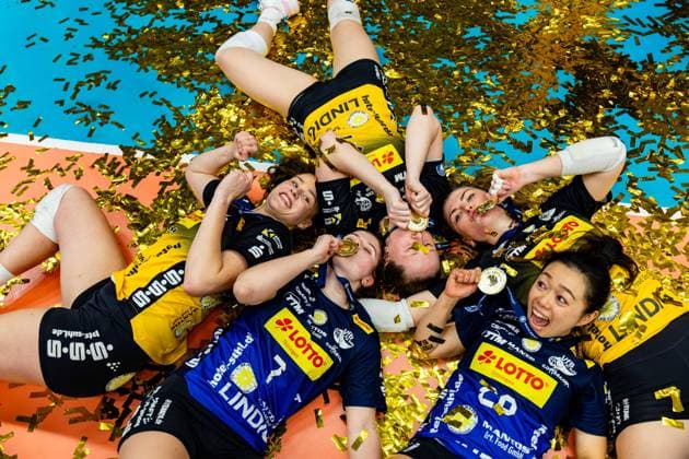 22 04 2026, GER, Volleyball, 1 Bl, Women, Season 25 26, Final PlayOff Best of 5 , VfB 91 Suhl Lotto Thueringen Dresdner SC der VfB 91 Suhl Lotto Thueringen gewinnt die PlayOffs 98527 Suhl Sporthalle Wolfsgrube Thüringen Germany