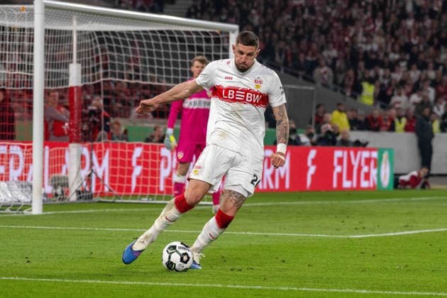 Julian Gaston Chabot VfB Stuttgart xettx, Germany, Stuttgart, 23 04 2026, Football, DFB Pokal VfB Stuttgart vs SC Freiburg, Season 2025 2026, Semi-final, MHP Arena