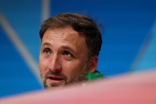Jose Barcala FC Bayern Muenchen, Head coach at the press conference, GER, International press conference, FC Bayern Muenchen, Football, UEFA Womens Champions League, semi-final, first leg, 2025 2026 season, 24 04 2026, GER, International press conference, FC Bayern Muenchen, Football, UEFA Womens Champions League, semi-final, first leg, 2025 2026 season, 24 04 2026 Muenchen Copyright: xEibner-Pressefoto JennixMaulx EP_JML