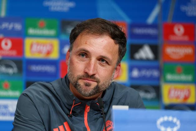 Jose Barcala FC Bayern Muenchen, Head coach at the press conference, GER, International press conference, FC Bayern Muenchen, Football, UEFA Womens Champions League, semi-final, first leg, 2025 2026 season, 24 04 2026, GER, International press conference, FC Bayern Muenchen, Football, UEFA Womens Champions League, semi-final, first leg, 2025 2026 season, 24 04 2026 Muenchen Copyright: xEibner-Pressefoto JennixMaulx EP_JML