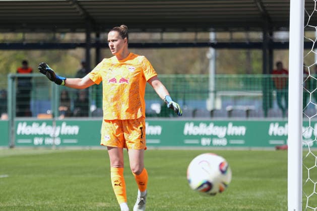 Google Pixel Women Bundesliga, RB Leipzig SV Werder Bremen 25 04 2026 Goalkeeper Elvira Herzog 1, RB Leipzig Soccer, Google Pixel Women Bundesliga, Season 2025 2026, 23 Matchday RB Leipzig vs SV Werder Bremen on 25 04 2026, Training Center Cottaweg, Leipzig DFB REGULATIONS PROHIBIT ANY USE OF PHOTOGRAPHS AS IMAGE SEQUENCES AND OR QUASI VIDEO Copyright: xBEAUTIFULxSPORTS JanxKaeferx