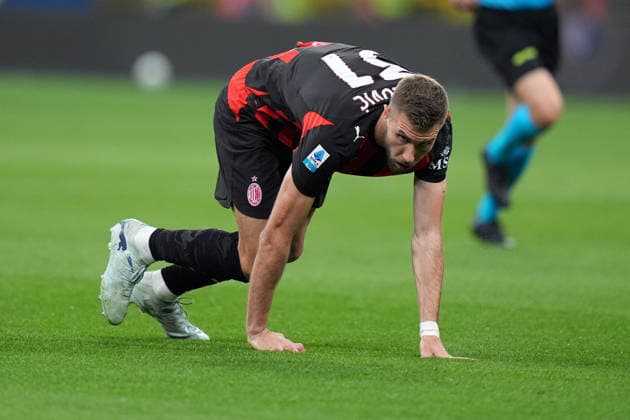 AC Milan s Strahinja Pavlovic during the Serie A soccer match between Milan and Juventus at the San Siro Stadium in Milan , north Italy - Saturday , April 26 , 2026. - Soccer .  Copyright: xSpada LaPressex