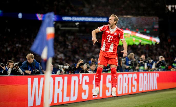 Paris, France 28th Apr 2026 Goal celebration Harry Kane FCB Paris Saint Germain FC Bayern Munich 28 04 2026