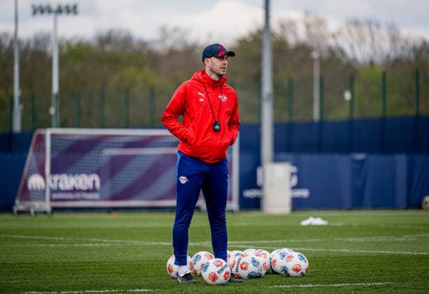 Leipzigs head coach Coach Ole Werner Training RB Leipzig on April 21, 2026 Red Bull Academy, Leipzig Training RB Leipzig