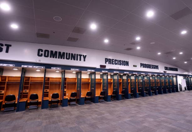April 28, 2026, Washington Dc, Virginia, USA: The Philadelphia Eagles locker room is seen in preparation for the 2026 FIFA World Cup, WM, Weltmeisterschaft, Fussball at Lincoln Financial Field in Philadelphia, USA, on April 28, 2026. Philadelphia Stadium will host six matches at the FIFA World Cup 2026, including one knockout-stage fixture on American Independence Day. The full match schedule for the biggest-ever FIFA World Cup has now been unveiled, giving the framework for the 104-game tournament featuring 48 teams across 16 host cities in three countries à Canada, Mexico, and the United States. Washington Dc USA - ZUMAs337 20260428_znp_s337_019 Copyright: xGentxShkullakux