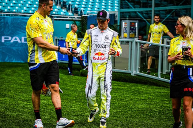 (41) Arvid Lindblad (GBR) - Visa Cash App Racing Bulls F1 Team - Racing Bulls VCARB03 - Red Bull Ford during the Formula 1 Crypto.com Miami Grand Prix 2026 at Miami International Autodrome in Miami Gardens, United States. Round 6 of the 2026 FIA Formula One World Championship, WM, Weltmeisterschaft held May 1-3, 2026. The Miami International Autodrome, located in the grounds of the Hard Rock Stadium, hosts the sixth round featuring the Sprint format. This event weekend features the F1 Sprint format, with a Sprint Shootout and Sprint Race in addition to the standard qualifying session and Grand Prix. Copyright: xAlessioxDexMarcox xAvens-images.com AvensImages IPAxSportx xipa-agency.netx xx IPA_74345782 IPA_Agency_IPA74345782