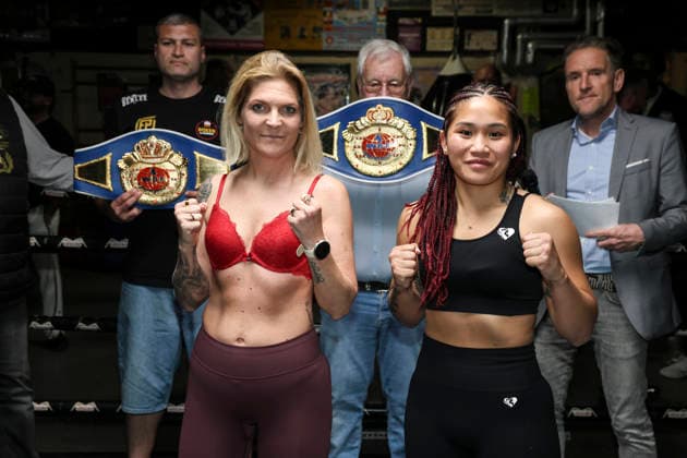 Boxing Boxing in the North, Waage, Hamburg, 30 04 2026 WBF World Championship Fai Phannarai GER Lena Venjacob GER Hamburg Germany