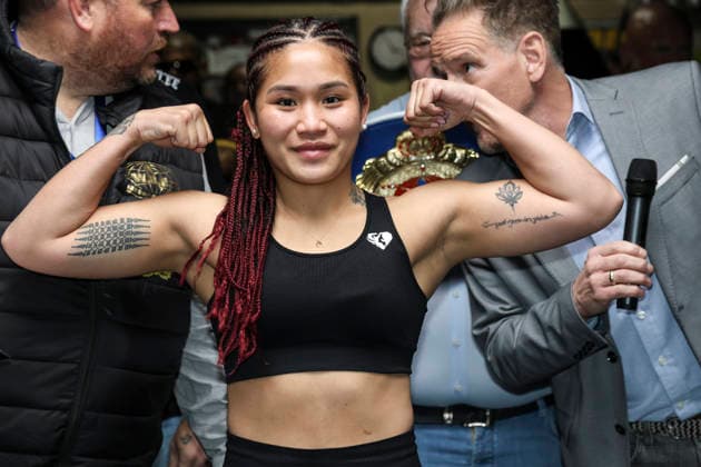 Boxing Boxing in the North, Waage, Hamburg, 30 04 2026 WBF World Championship Fai Phannarai GER Lena Venjacob GER Hamburg Germany