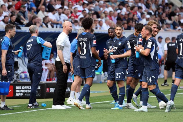 02 05 26 TSG 1899 Hoffenheim VfB Stuttgart Germany, Sinsheim, 02 05 2026, Football, Bundesliga, Season 2025 2026, TSG 1899 Hoffenheim VfB Stuttgart v l Christian Ilzer Coach TSG 1899 Hoffenheim , Andrej Kramaric TSG 1899 Hoffenheim