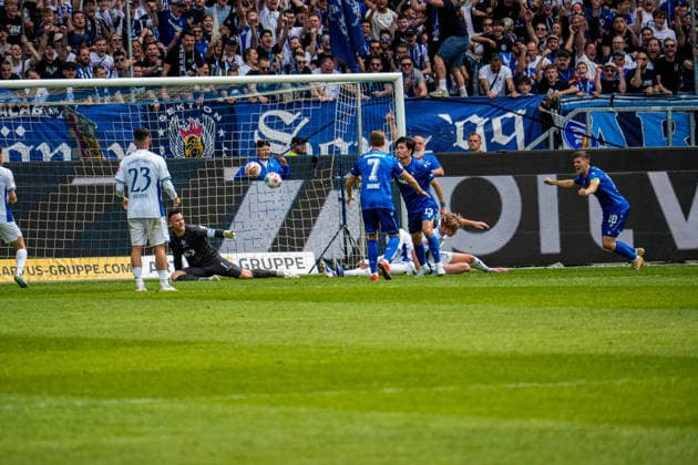 03 05 2026, xdaymx, Soccer 2 Bundesliga, Karlsruher SC SV Darmstadt 98 Shio Fukuda Karlsruher SC with the 2 1 lead goal DFL DFB REGULATIONS PROHIBIT ANY USE OF PHOTOGRAPHS as IMAGE SEQUENCES and or QUASI VIDEO Karlsruhe