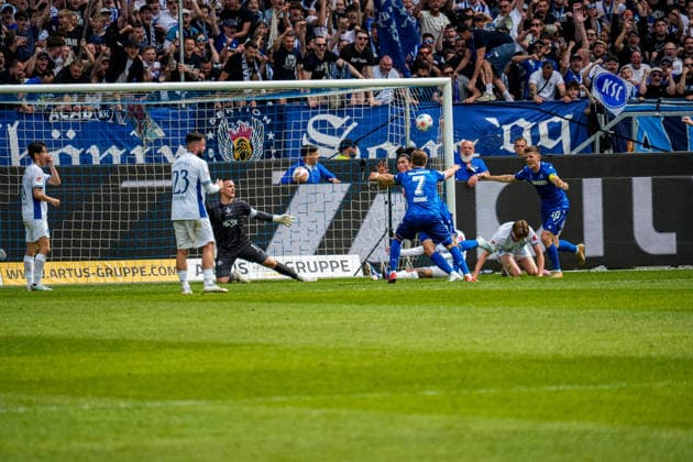 03 05 2026, xdaymx, Soccer 2 Bundesliga, Karlsruher SC SV Darmstadt 98 Shio Fukuda Karlsruher SC with the 2 1 lead goal DFL DFB REGULATIONS PROHIBIT ANY USE OF PHOTOGRAPHS as IMAGE SEQUENCES and or QUASI VIDEO Karlsruhe