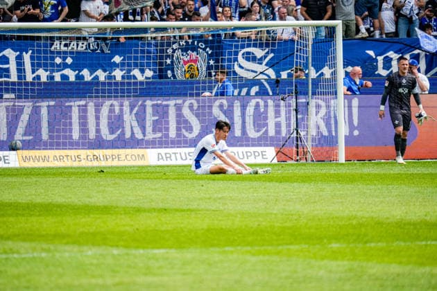 03 05 2026, xdaymx, Soccer 2 Bundesliga, Karlsruher SC SV Darmstadt 98 Yosuke Furukawa SV Darmstadt 98 disappointed after defeat in Karlsruhe DFL DFB REGULATIONS PROHIBIT ANY USE OF PHOTOGRAPHS as IMAGE SEQUENCES and or QUASI VIDEO Karlsruhe