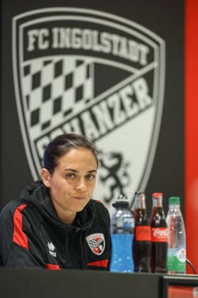 3 Liga FC Ingolstadt 04 Erzgebirge Aue Interview Press conference Head coach Sabrina Wittmann FCI 3 Liga FC Ingolstadt 04 Season 2025 2026 Erzgebirge Aue