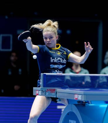 Filippa BERGAND, Sweden, at the World Team Table Tennis Championships in London Filippa BERGAND, Sweden, at the World Team Table Tennis Championships in London 28 4 10 5 at OVO Arena Wembley in the round of 32 against Kazakhstan London OVO Arena Wembley London England