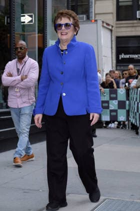September 20, 2017 - New York, New York, United States - Tennis player Billy Jean King made an appearance at Build Series on September 20 2017 in New York City Copyright: xCurtisxMeansx
