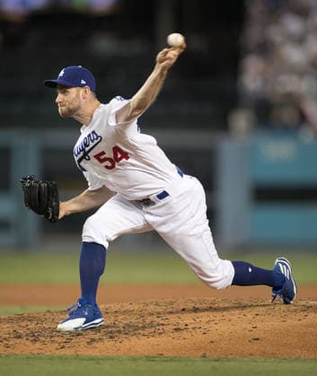 October 7, 2017 - Los Angeles, California, U.S - Relief pitcher, Tony Cingrani 54 of the Los Angeles Dodgers during Game 2 of the NLDS against the Arizona Diamondbacks on Saturday October 7, 2017 at Dodger Stadium in Los Angeles, California. Dodgers defeat Diamondbacks, 8-5. Copyright: xJavierxRojasx