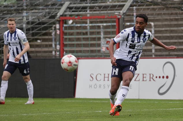 Aurel Loubongo VfB Luebeck Football, Men, Season 2025 2026, RL Nord, VfB Luebeck vs VfB Oldenburg DFL REGULATIONS PROHIBIT ANY USE OF PHOTOGRAPHS AS IMAGE SEQUENCES AND OR QUASI VIDEO
