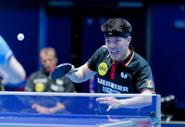 Dang Qiu, Germany, Borussia Düsseldorf, in the quarter-finals against Japan at the World Team Table Tennis Championships in London at OVO Arena Wembley Dang Qiu, Germany, Borussia Düsseldorf, European Champion 2022 and Champions Frankfurt Finalist 2025, on May 7, 2026 in the quarter-finals of the World Team Table Tennis Championships in London against Japan The Düsseldorf player loses despite a good performance Sora Matsushima and Tomokazu Harimoto London OVO Arena Wembley London England