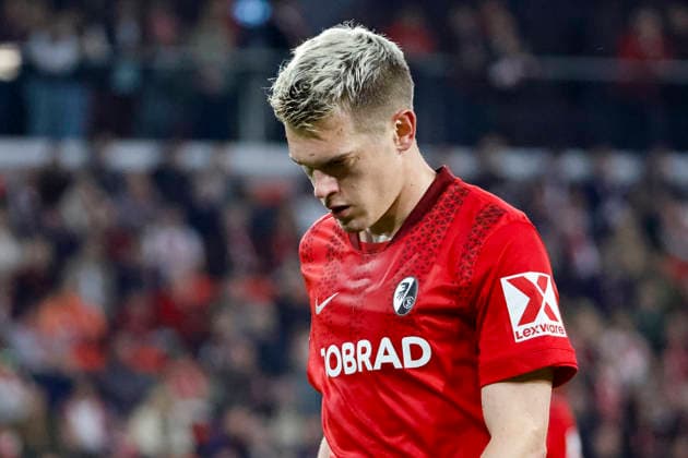 Matthias Ginter SC Freiburg, 28 , Germany, Football, UEFA Europa League, Semifinal, 2025 2026, SC Freiburg vs Sporting Braga, 07 05 2026, Freiburg im Breisgau Europa Park Stadium Germany Copyright: xGrantxHubbsx