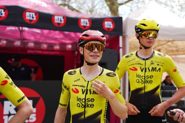 Denmark™s Jonas Vingegaard Hansen of Team Visma Lease A Bike during Stage 2 of the Giro d™Italia, from Burgas to Veliko Tarnovo, Bulgaria, Saturday, May 9, 2026.  Copyright: xMassimoxPaolone LaPressex