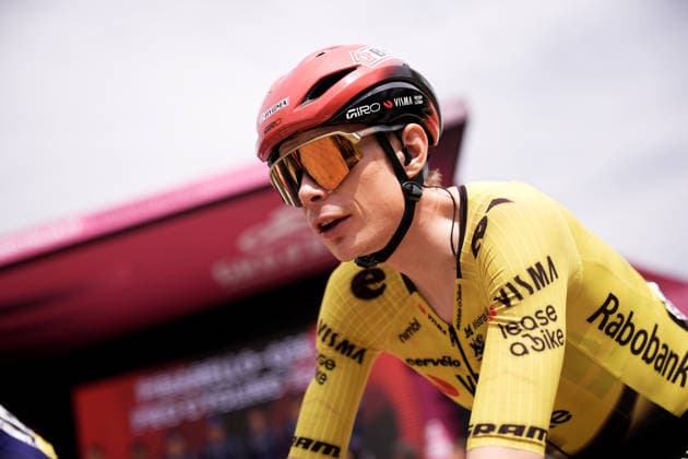 Denmark™s Jonas Vingegaard Hansen of Team Visma Lease A Bike during Stage 2 of the Giro d™Italia, from Burgas to Veliko Tarnovo, Bulgaria, Saturday, May 9, 2026.  Copyright: xMarcoxAlpozzi LaPressex