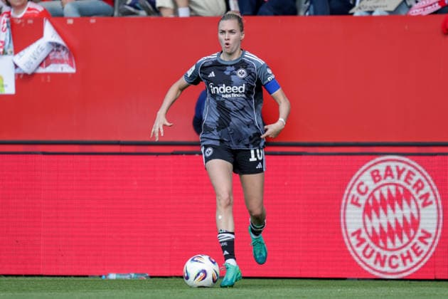 09 05 2026, xgrfx, Soccer Google Pixel Women Bundesliga, FC Bayern Muenchen Eintracht Frankfurt v l Laura Freigang Eintracht Frankfurt DFL DFB REGULATIONS PROHIBIT ANY USE OF PHOTOGRAPHS as IMAGE SEQUENCES and or QUASI VIDEO Muenchen