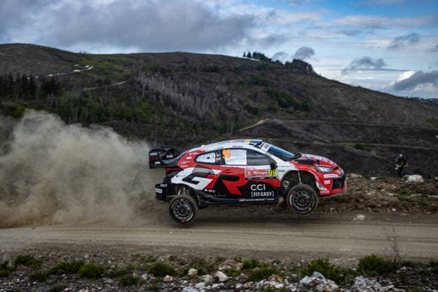 IPA84523009 - ,Driver Oliver Solber And Co-Driver Elliott Edmondson Of The Team Toyota Gazoo Racing Wrt Are Driving The Toyota Gr Yaris Rally1They Face ,2nd The Day Of The Race During Fia World Rally Championship WRC, Motorsport Rallye, WM Vodafone Rally De Portugal 2026 09 May Matosinhos, Portugal Copyright: xLucaxBarsali IPAxSportx xx 84523009