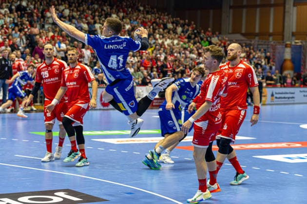 DAIKIN Handball Bundesliga, Kassel, MT Melsungen vs ThSV Eisenach, Rothenbach Halle Kassel 09 05 2026 DAIKIN Handball Bundesliga, Kassel, Germany 09 05 2026 Vukasin Antonijevic ThSV Eisenach, 41 on the ball, Handball BundesligaL, Match of MT Melsungen vs ThSV Eisenach, Rothenbach Halle Kassel Copyright: xBEAUTIFULxSPORTS Freudensteinx