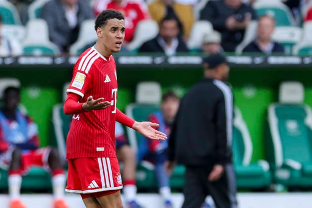 Jamal Musiala FC Bayern Muenchen looks dejected, Bundesliga, VfL Wolfsburg v FC Bayern München, Volkswagen Arena on May 09, 2026 in Wolfsburg, Germany Photo by Marco Steinbrenner DeFodi Images Jamal Musiala FC Bayern Muenchen looks dejected, Bundesliga, VfL Wolfsburg v FC Bayern München, Volkswagen Arena, May 9, 2026 in Wolfsburg, Germany Photo by Marco Steinbrenner DeFodi Images DFL regulations prohibit any use of photographs as image sequences and or quasi video