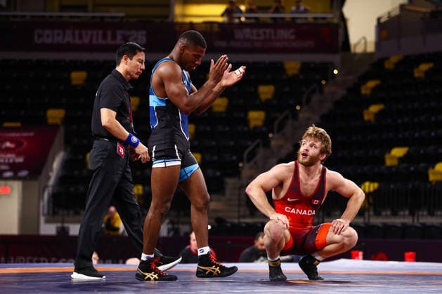 Senior Pan American Championships 74kg FS Geannis Garzon Tamayo CUB df Adam Skene Thomson CAN Copyright: xJakexKirkmanx xUnitedxWorldxWrestlingx Jake Kirkman United World Wrestling