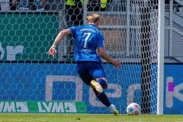 Münster, Germany 10 May 2026 2 BL 2025 2026 Sp 33 SC Preußen Münster vs SV Darmstadt 98 Im Bild Isac Lidberg Darmstadt DFL DFB regulations prohibit any use of photographs as image sequences and or quasi video LVM Preussenstadion Nordrhein Westfalen Copyright: xFotostandx xKruczynskix