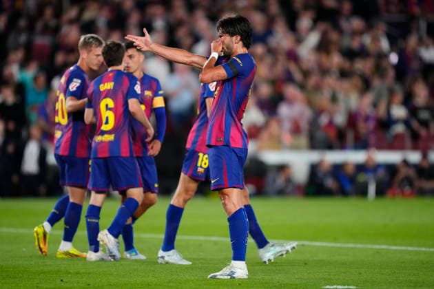 FC Barcelona, Barca v Real Madrid CF - LaLiga EA Sports Ferran Torres left winger of Barcelona and Spain celebrates after scoring his sides first goal during the LaLiga EA Sports match between FC Barcelona and Real Madrid CF at Spotify Camp Nou on May 10, 2026 in Barcelona, Spain. Barcelona Spain  Copyright: xJosexBretonx originalFilename:bretonhernandez-fcbarcel260510_npbgC.jpg