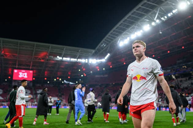 Leipzigs Conrad Harder Soccer 1 Bundesliga, Matchday 31 RB Leipzig 1 FC Union Berlin 3 1 April 24, 2026 Leipzig, Red Bull Arena RB Leipzig 1 FC Union Berlin 3 1