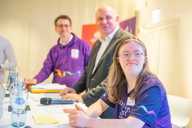 The press conference for the Special Olympics National Games in Saarland will take place at the Schlossberghotel in Homburg on Monday 11 5 2026 The programme will be presented there From left to right bub