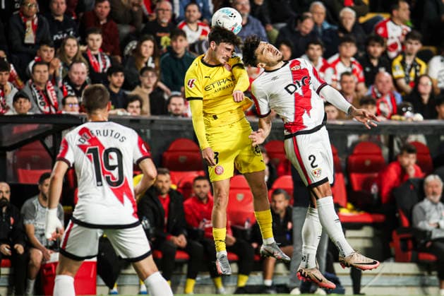 Rayo Vallecano vs Girona on the 35 the matchday of the 2025 26 Spanish First Division May 11, 2026, Madrid, Spain Ratiu fights for the ball against Joel Roca during the Spanish championship LaLiga football match between Rayo Vallecano v Girona FC on Estadio Vallecas 11 May 2026 at , Spain Madrid Spain Madrid Madrid Spain Madrid Spain Copyright: xAlejandroxMatiasx