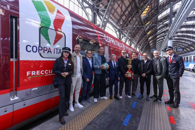 The Italian Cup s journey from Milan to Rome during the Frecciarossa Italian Cup 2025 2026 final soccer match between Lazio and Inter Milan at the Stadio Olimpico in Rome, Italy - May 12, 2026 - Soccer  Copyright: xPhotoxbyxStefanoxNicoli LaPressex