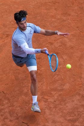 Lorenzo Musetti of Italy during the match against Casper Ruud of Norway at the Internazionali BNL d Italia 2026 tennis tournament at Foro Italico in Rome (Italy) on May, 12, 2026. AntoniettaxBaldassarre