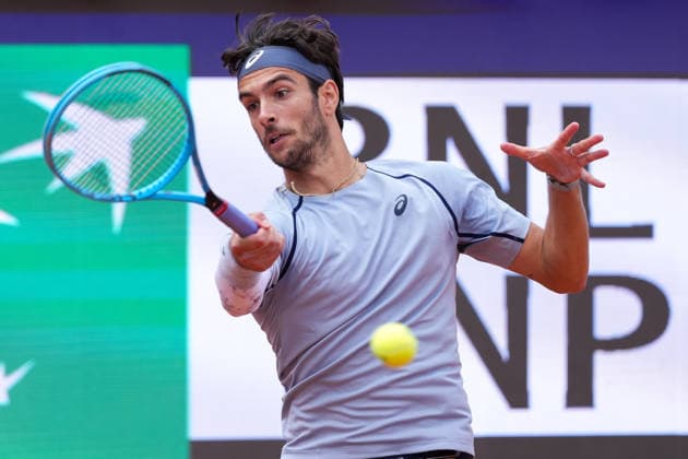 Lorenzo Musetti of Italy during the match against Casper Ruud of Norway at the Internazionali BNL d Italia 2026 tennis tournament at Foro Italico in Rome (Italy) on May, 12, 2026. AntoniettaxBaldassarre