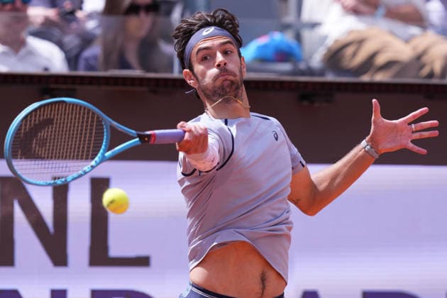 Lorenzo Musetti (ITA) during the match between Lorenzo Musetti (ITA) vs Casper Ruud (NOR) at the Italian Open in Rome, Tuesday, May 12, 2026. (Alfredo Falcone LaPresse)  Copyright: xAlfredoxFalcone LaPressex