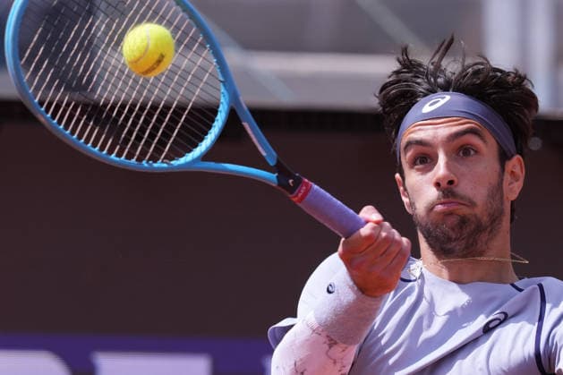 Lorenzo Musetti (ITA) during the match between Lorenzo Musetti (ITA) vs Casper Ruud (NOR) at the Italian Open in Rome, Tuesday, May 12, 2026. (Alfredo Falcone LaPresse)  Copyright: xAlfredoxFalcone LaPressex